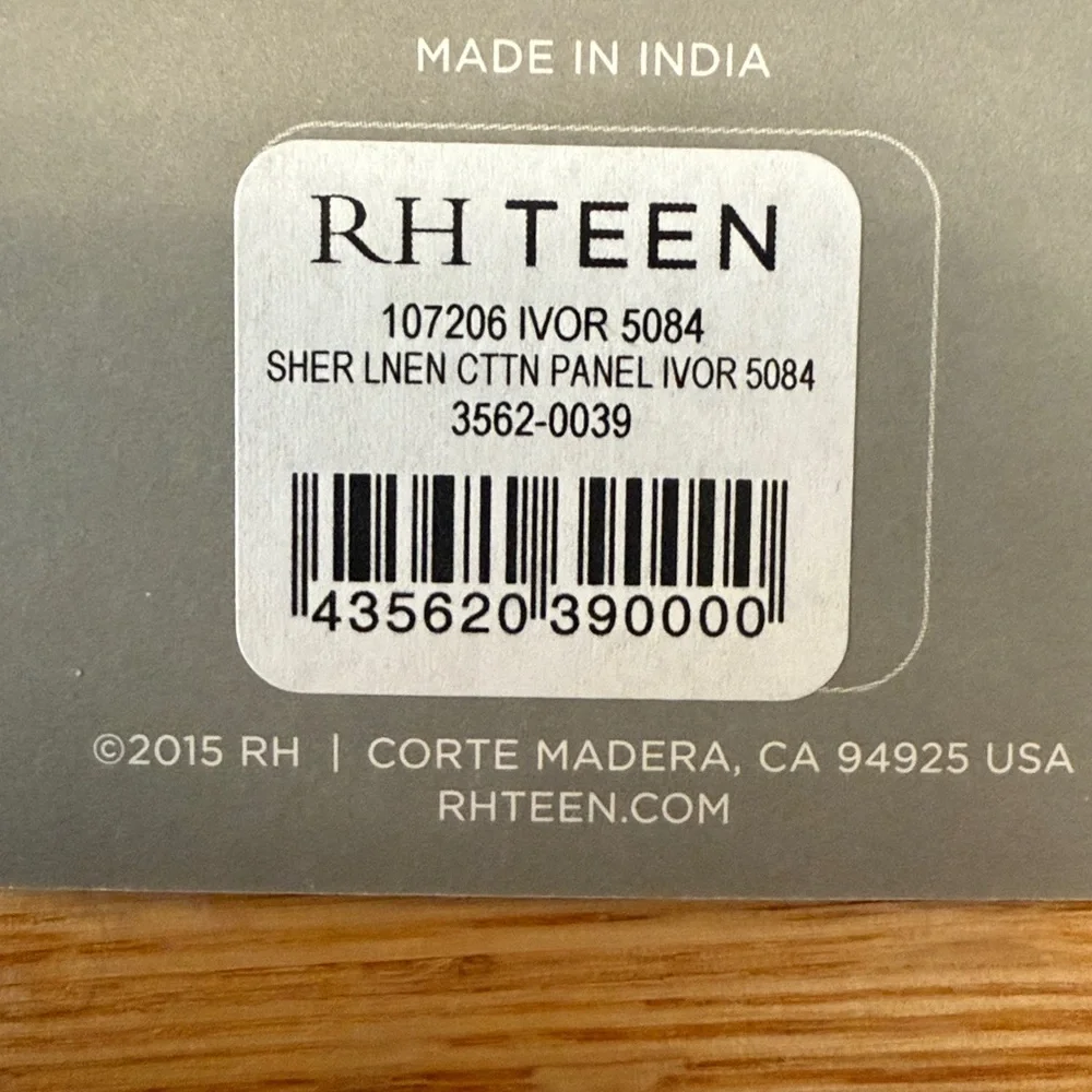 RH Teen Sheer Linen-Cotton Drapery Panel